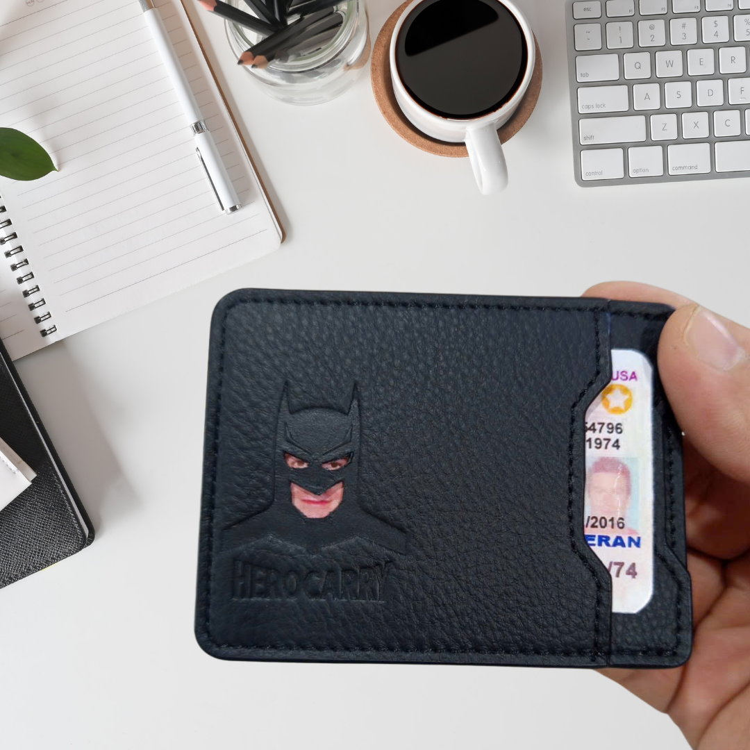 Superhero Leather ID Case